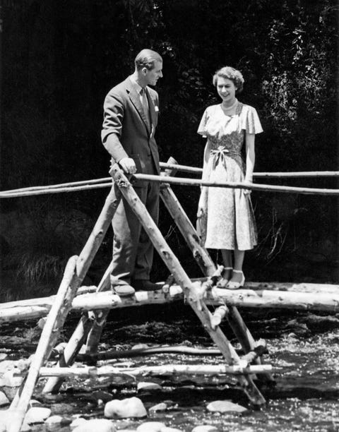 Queen Elizabeth II, Princess Elizabeth with the Duke of Edinburgh at Treetops, Kenya February 1952.