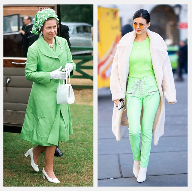 queen elizabeth monochrome outfits