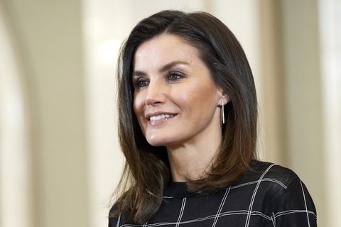 Queen Letizia Of Spain Attend Audiences At Zarzuela Palace