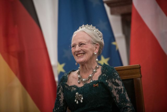 queen margrethe of denmark and crown prince frederik visit germany