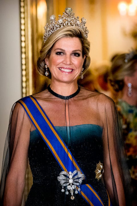 Queen Maxima of the Netherlands in Pink Floral Hat at Royal Ascot Day 1 ...