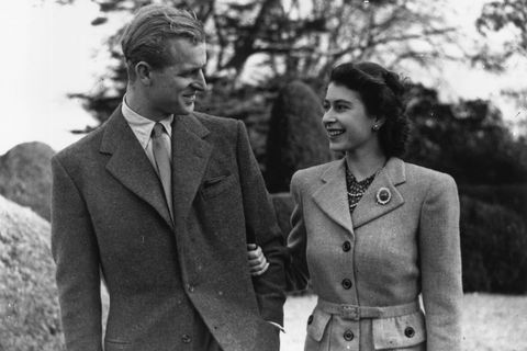 Queen and Prince Philip on their honeymoon