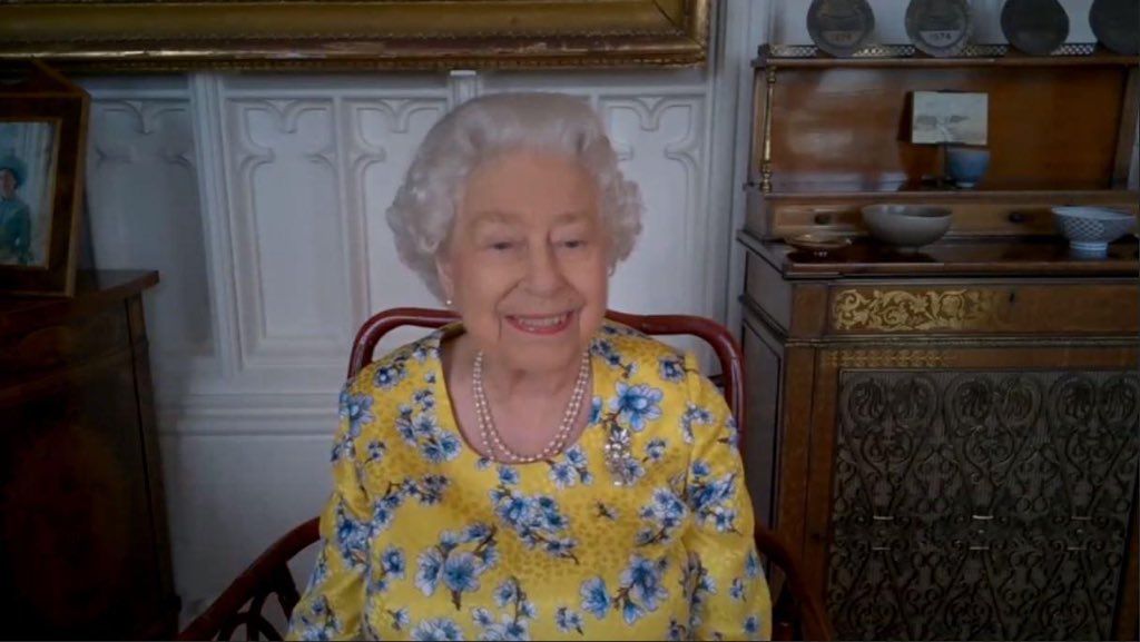 The Queen Views New Royal Portrait During Virtual Unveiling