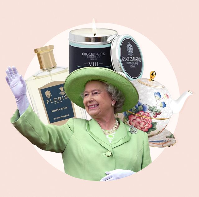 queen elizabeth ii, floris perfume, charles farris candle, teapot