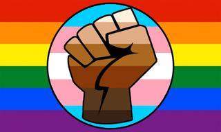 bandera del arcoíris que incluye a las personas de color y colectivo trans nacida en 2020