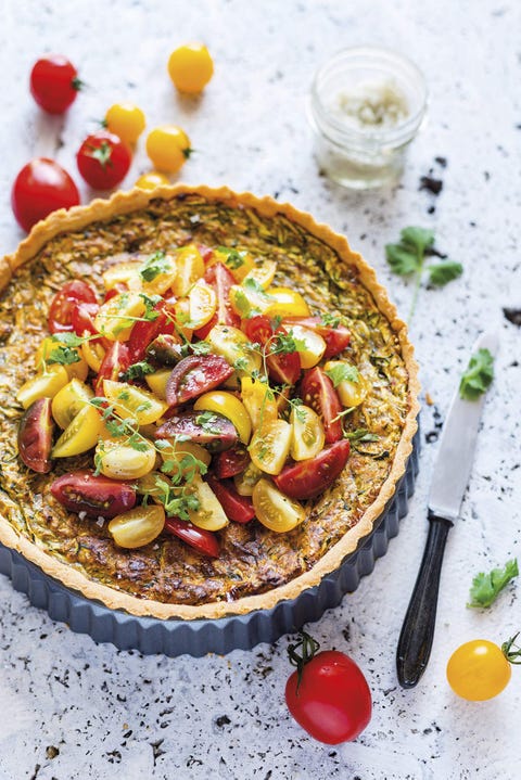 quiche de verduras con tomates