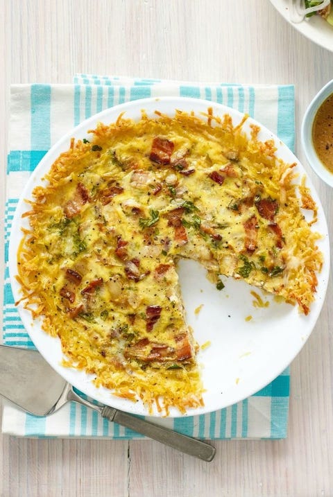 Quiche Lorraine with Hash Brown Crust quiche lorraine with hash brown crust