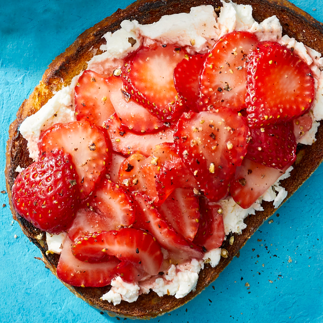 quick pickled strawberry toast recipe