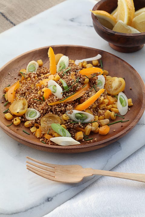 Ensalada de quinoa con maíz receta de ensalada de quinoa con maíz