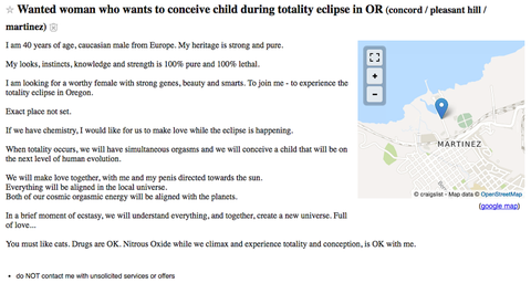 This Bonkers Craigslist Poster Seeks Woman to Impregnate During Eclipse(06)