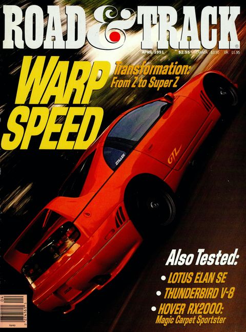 couverture du magazine road and track avril 1991