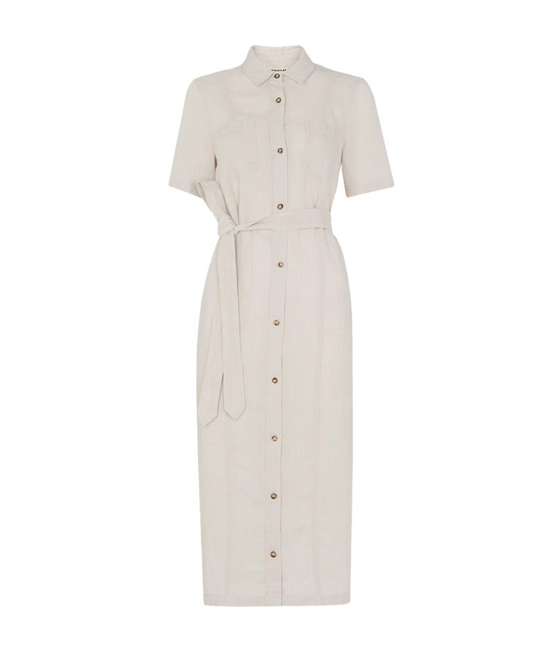 whistles bella linen shirt dress