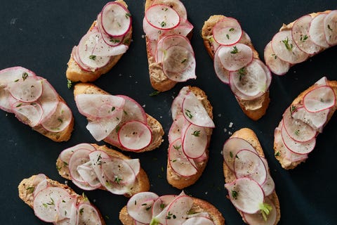radish crostini