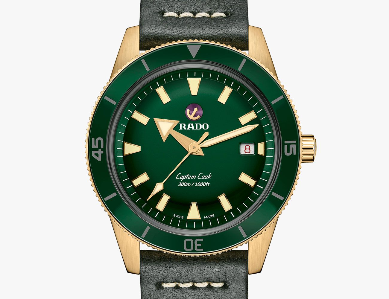 black and green watch
