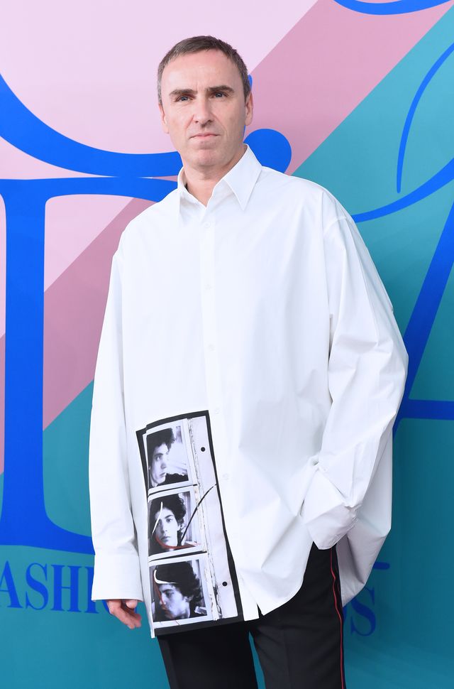 new york, ny   june 05 designer raf simons attends the 2017 cfda fashion awards at hammerstein ballroom on june 5, 2017 in new york city  photo by presley annpatrick mcmullan via getty images