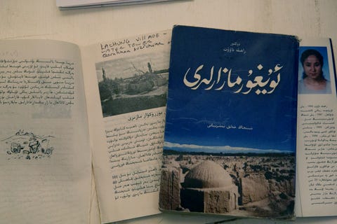 dawut's published book and dissertation on holy sites, belonging to her friend, lisa ross