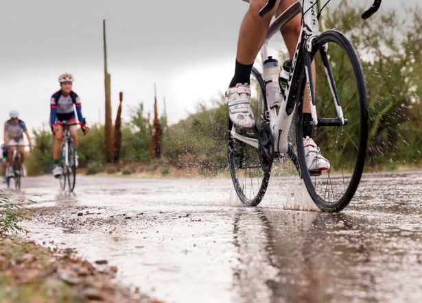 bike in the rain