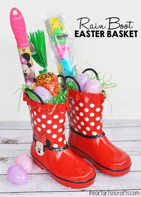 rainboot easter basket