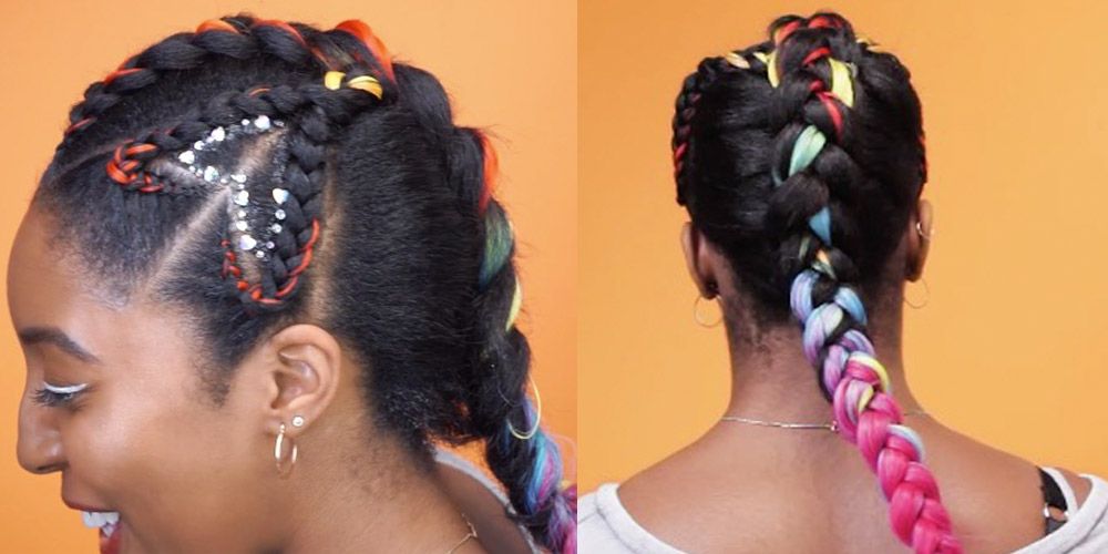 How to get rainbow braids