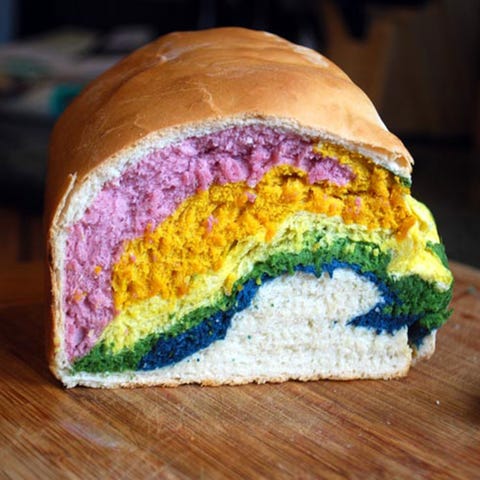 image rainbow bread