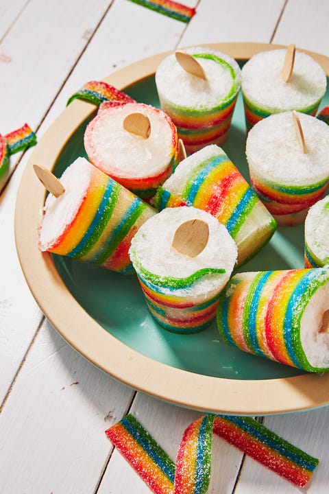 delish rainbow popsicles