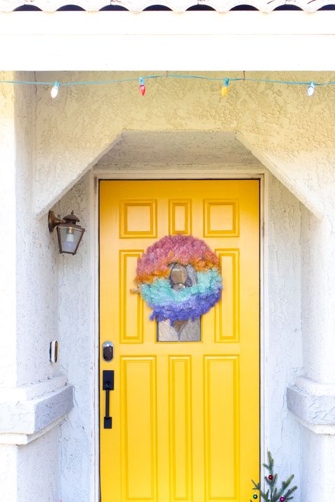 rainbow door outdoor christmas decorations