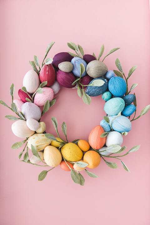 22 Diy Easter Wreath Ideas How To Make A Cute Easter Door Wreath