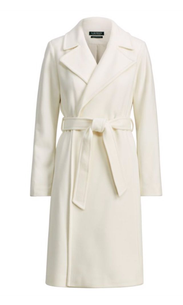 ralph lauren white wrap coat