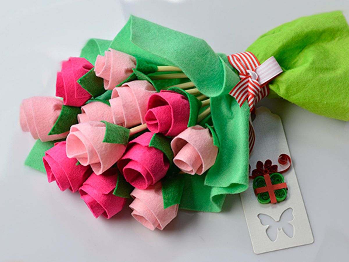 Ramos de flores de regalo para el Día de la madre - Manualidades