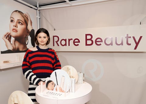 rare beauty founder and creator selena gomez visits sephora times square