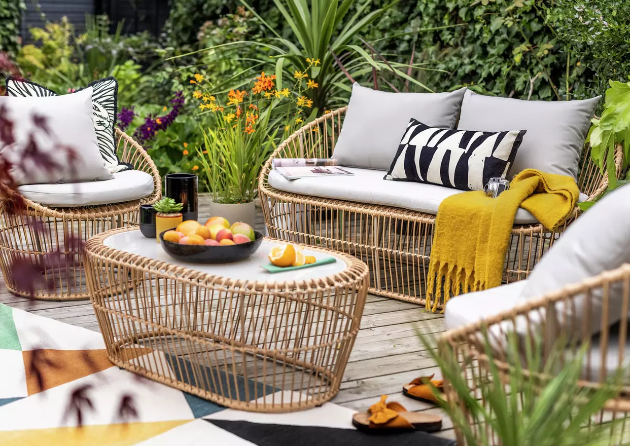 rattan garden furniture for two