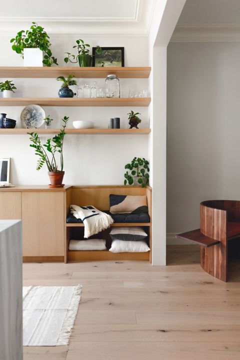 shelf, floor, room, furniture, interior design, wall, property, shelving, flooring, house,