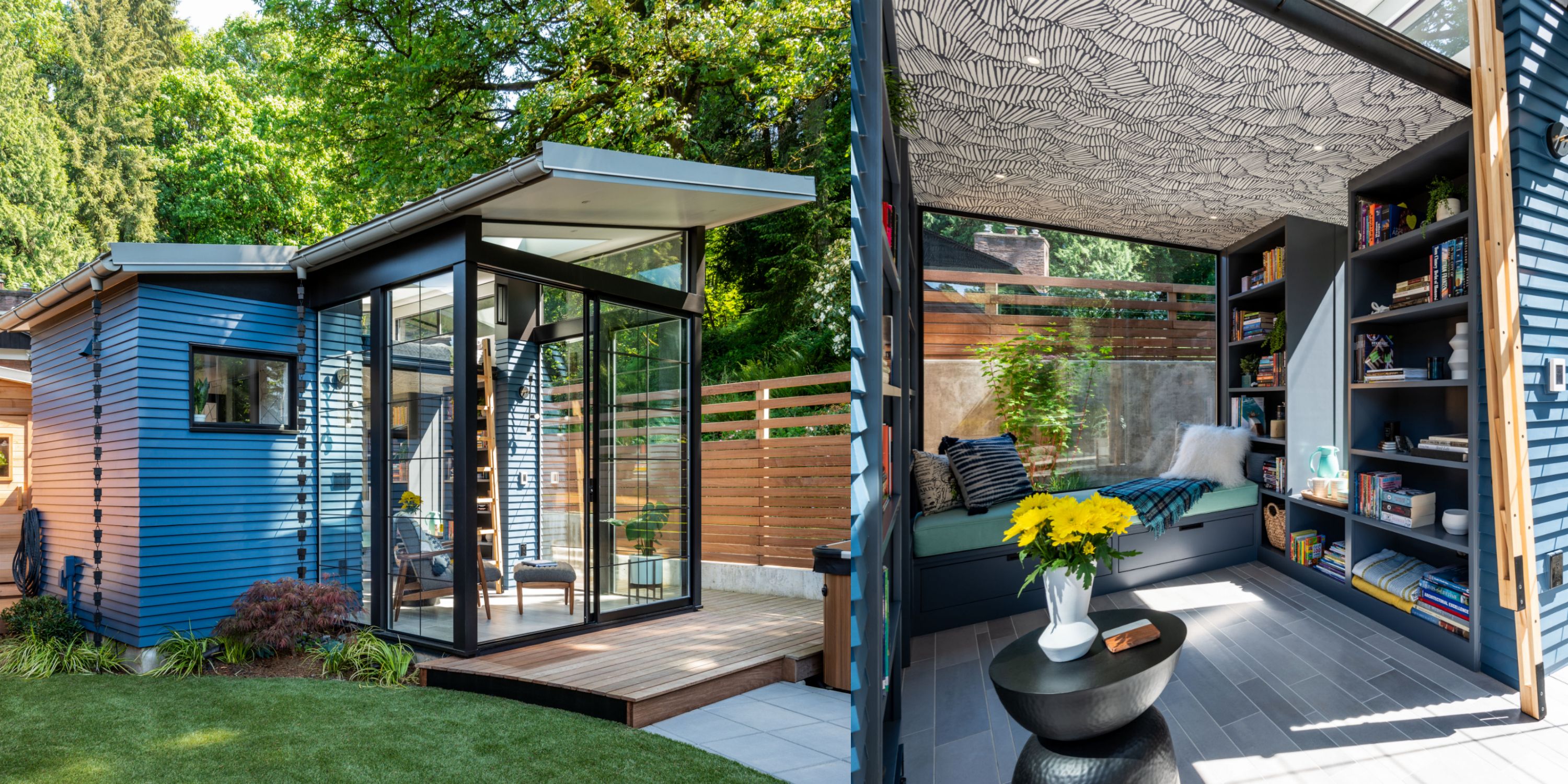 This Tiny Guest House Was Turned Into A Dreamy Backyard Library