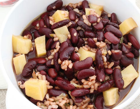 judías pintas con arroz