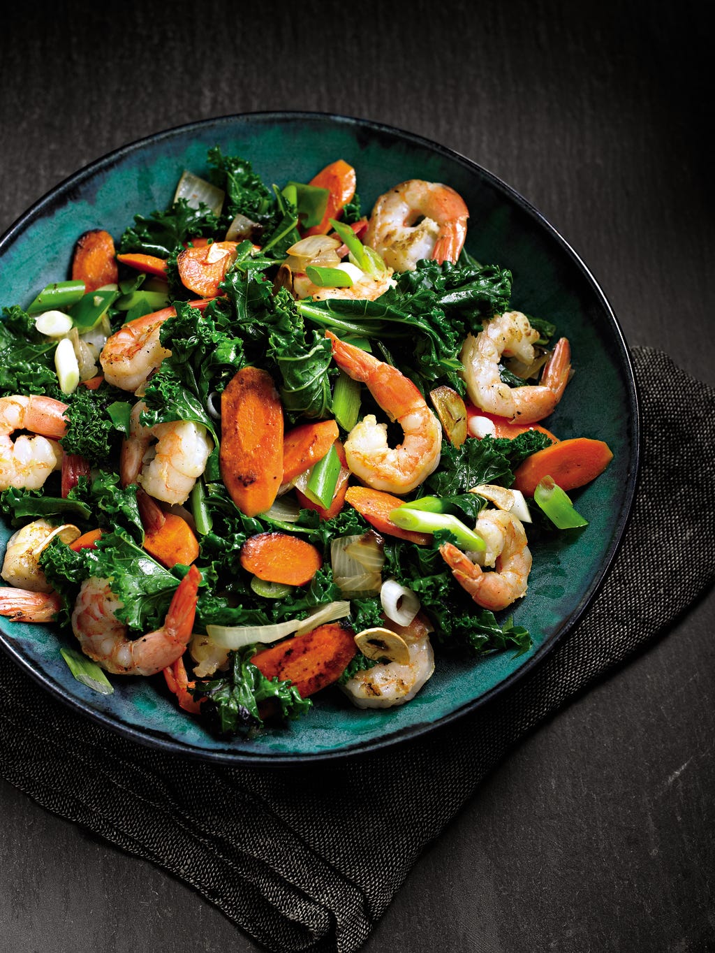 Garlic Shrimp and Kale StirFry