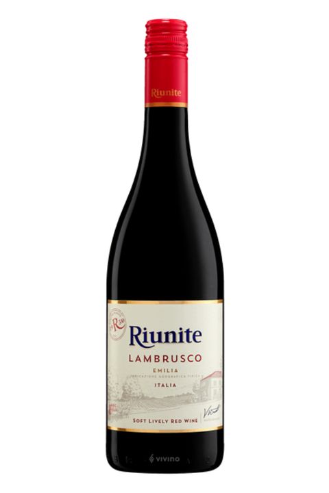 wine bottle with white label and red top