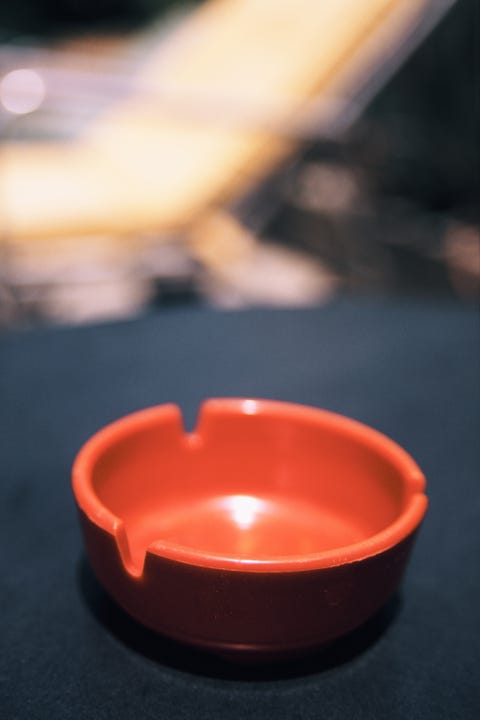 Red ashtray