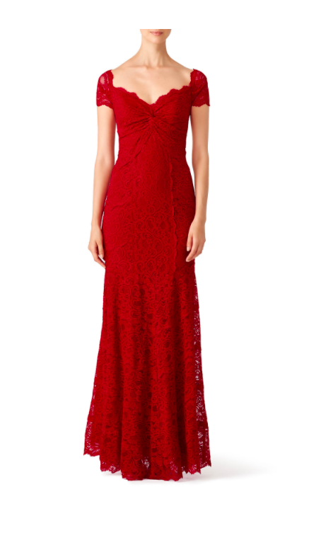 rent the runway red gown