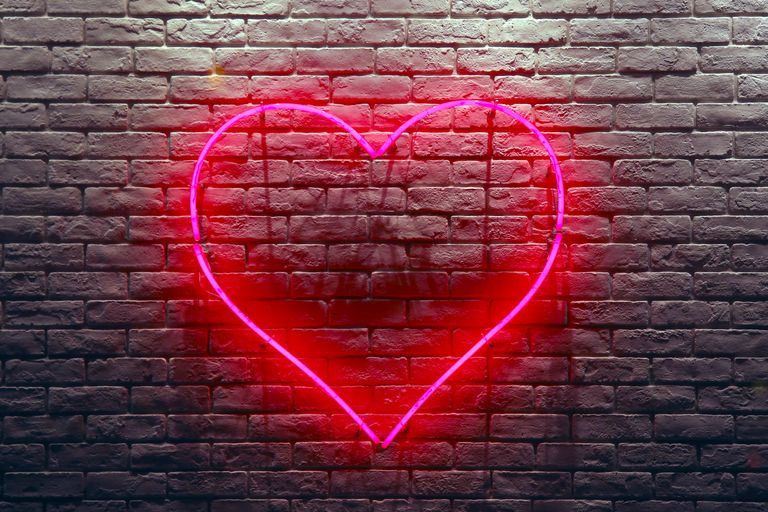 Red Heart Neon Light.