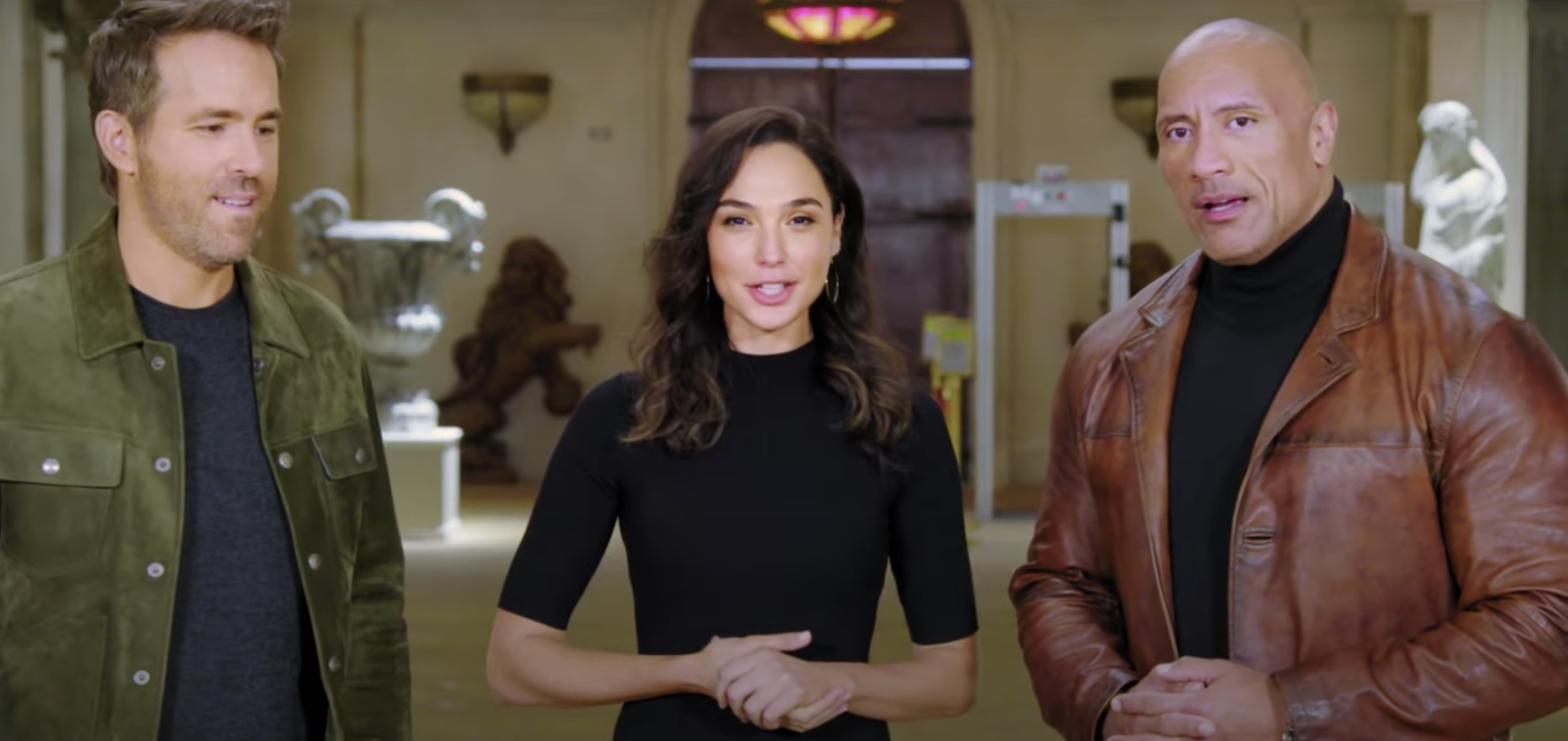 Netflix unveils Red Notice clip with Dwayne Johnson and Gal Gadot