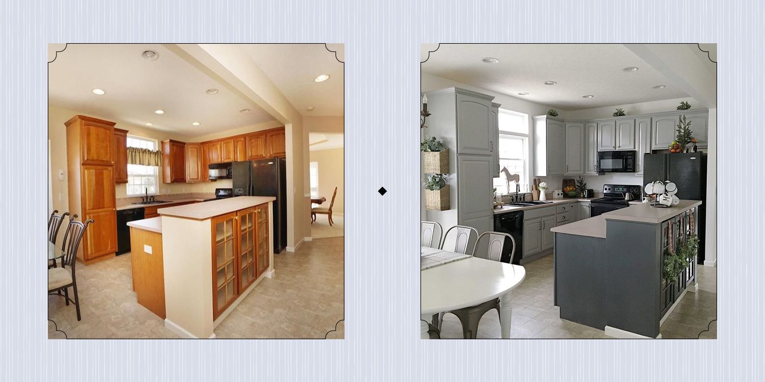 15 DIY Kitchen Cabinet Makeovers Before After Photos Of Kitchen Cabinets