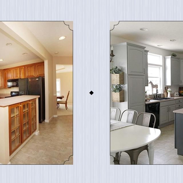 15 DIY Kitchen Cabinet Makeovers - Before & After Photos of Kitchen
