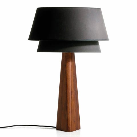 Lámpara con pie de madera lámpara con pie de madera