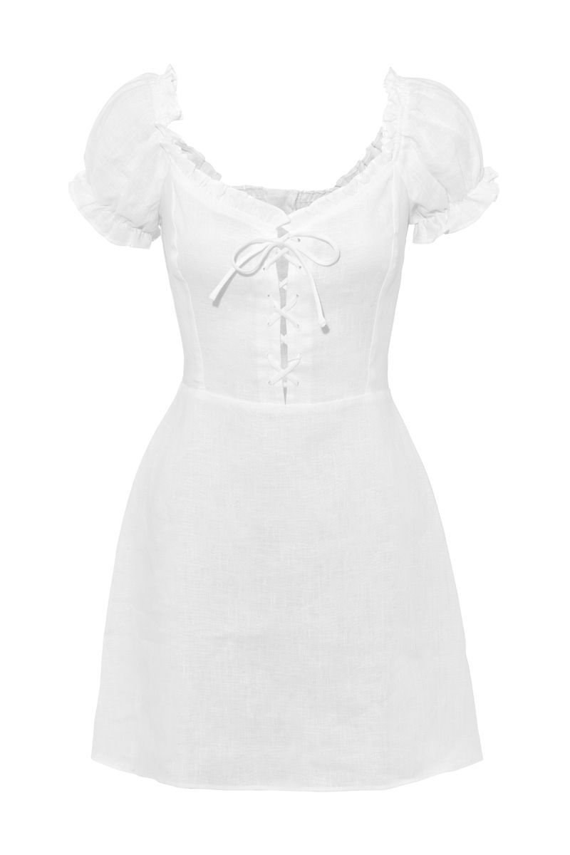 white milkmaid dress