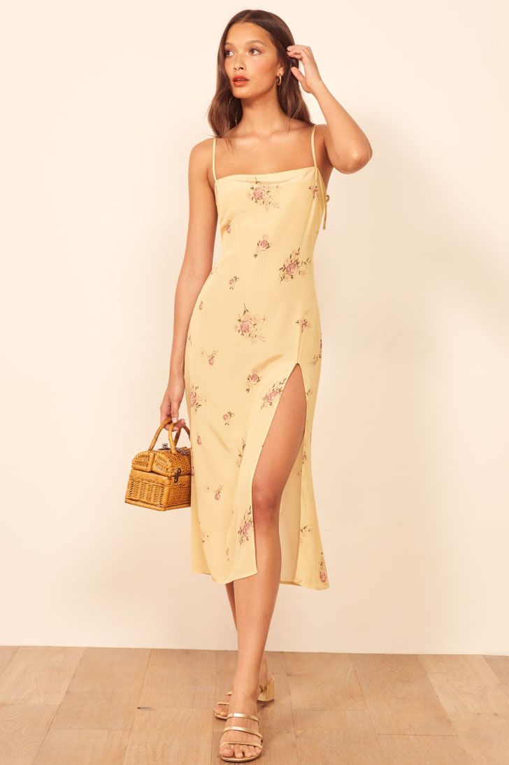 yellow dress reformation