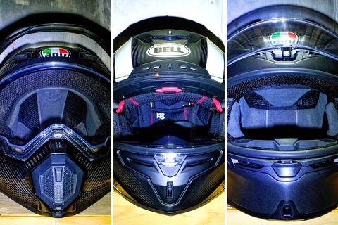 how we tested helmets agv ax 9, bell race star flex dlx, and k6