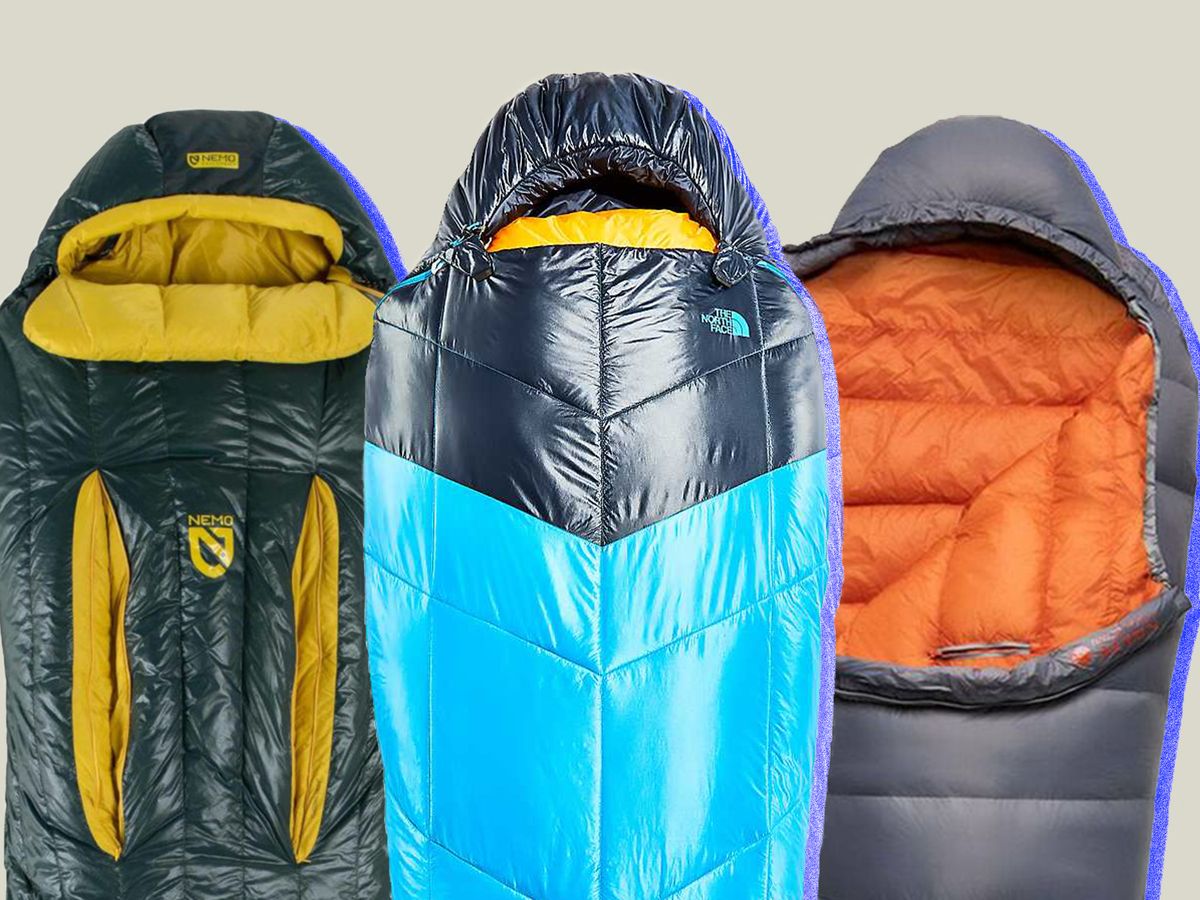 Sleeping Bags In A Compression Bags And Unpacked Stock Photo