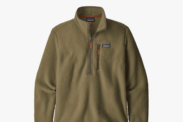 a green patagonia fleece