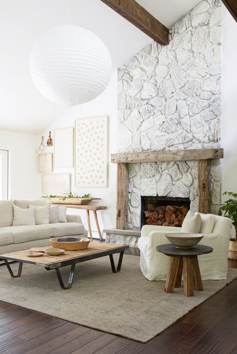 45 Best Fireplace Ideas Stylish, Living Room With Stone Fireplace Decor Ideas