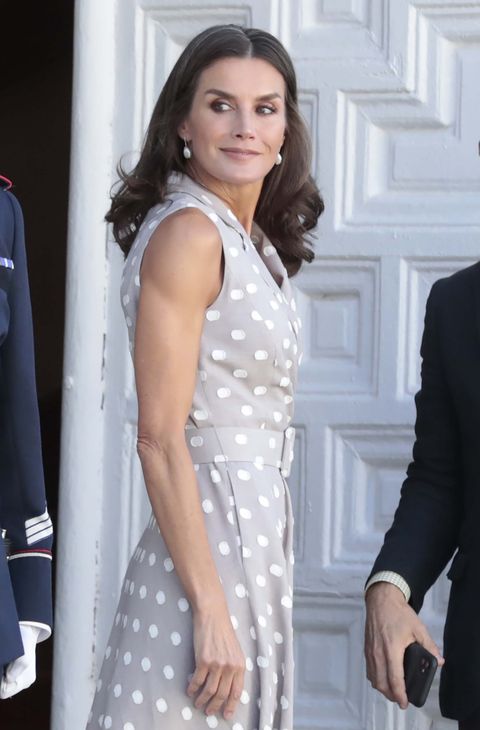 queen letizia and first ladies visit the royal palace of granja de san ildefonso in segovia 29 june 2022